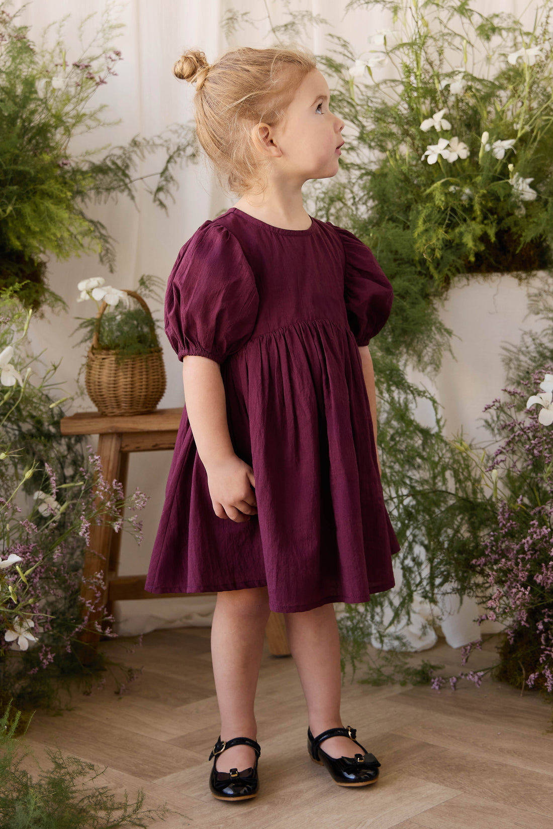 Organic Cotton Frannie Dress - Fig Childrens Dress from Jamie Kay USA