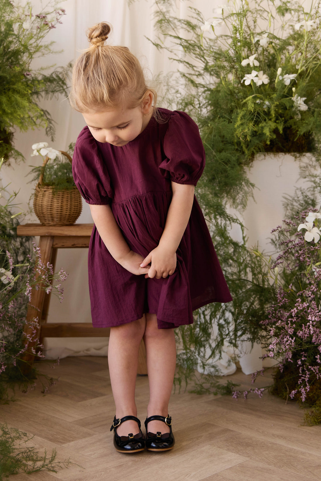 Organic Cotton Frannie Dress - Fig Childrens Dress from Jamie Kay USA