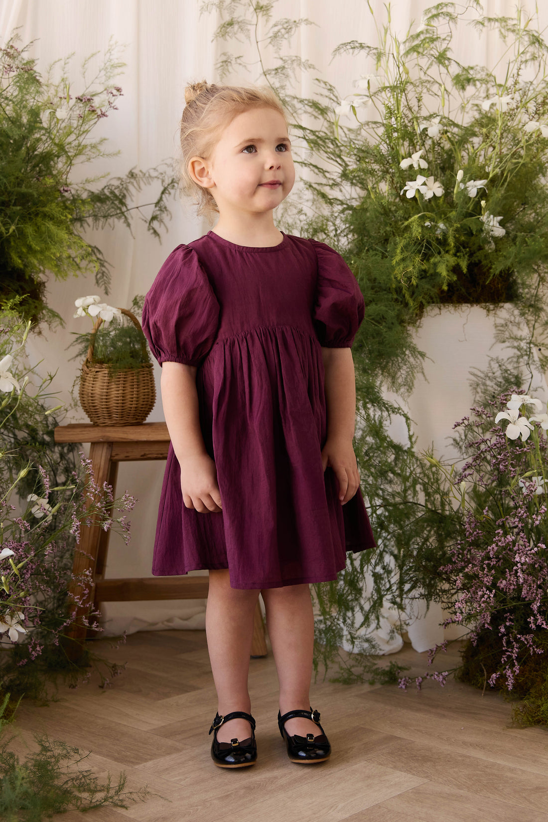 Organic Cotton Frannie Dress - Fig Childrens Dress from Jamie Kay USA