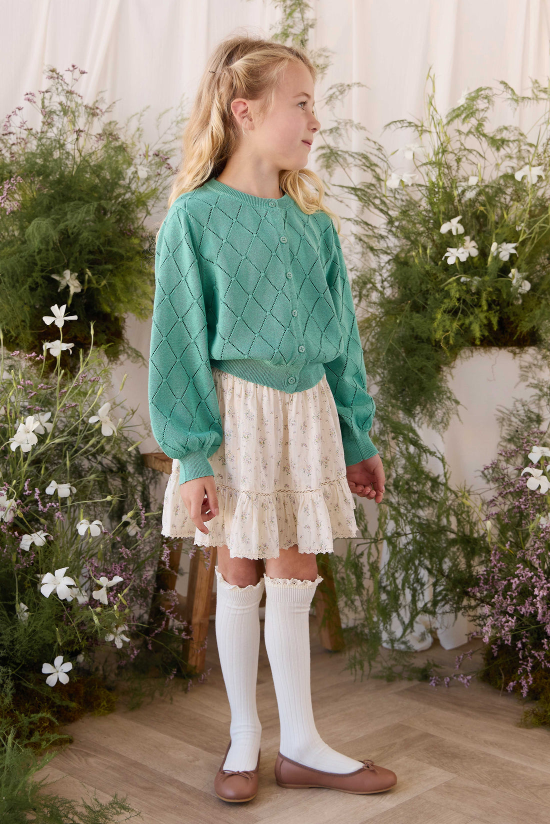 Organic Cotton Miley Skirt - Justine Orchid Childrens Skirt from Jamie Kay USA