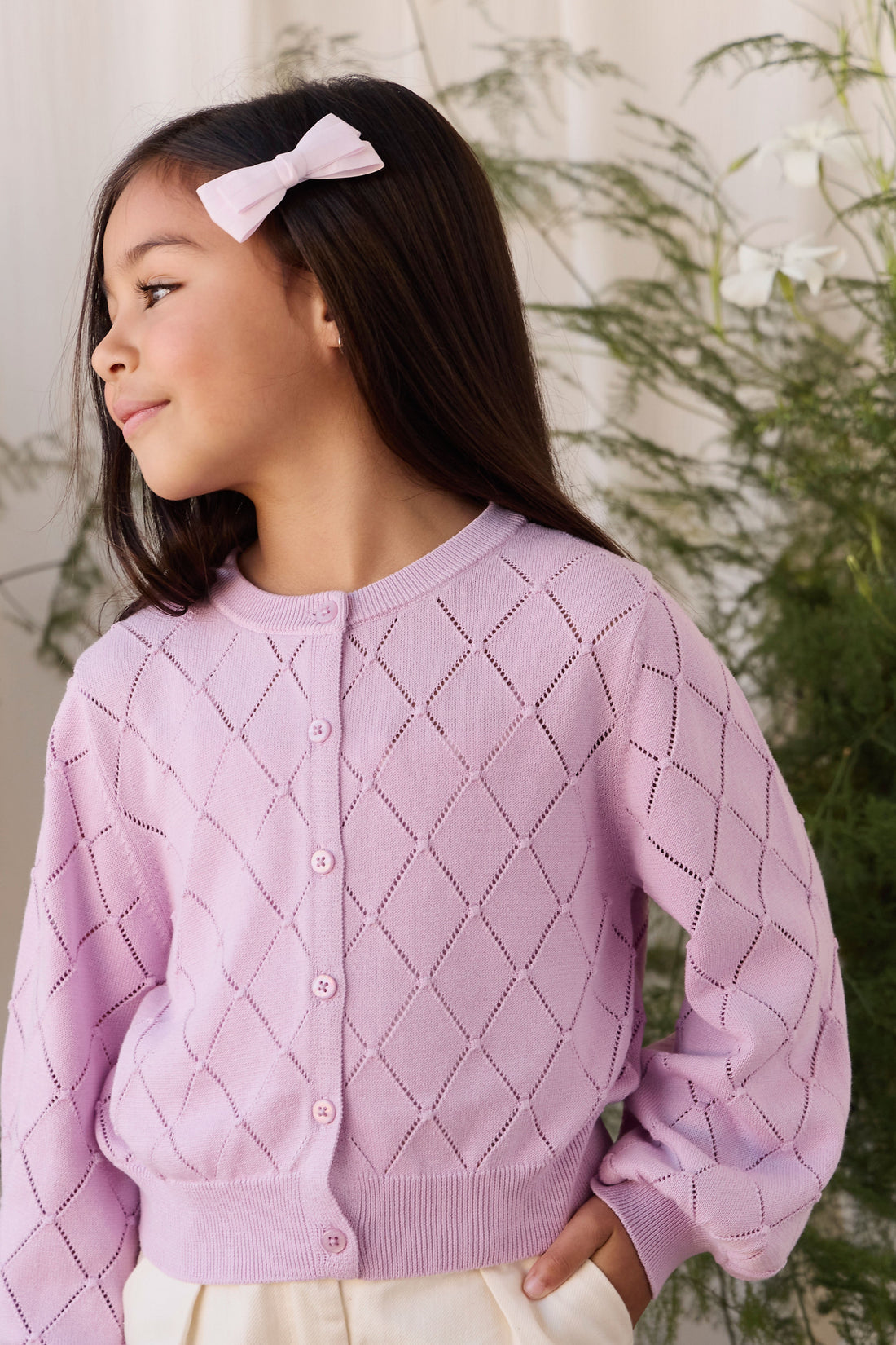 Lilah Cardigan - Orchid Dream Childrens Cardigan from Jamie Kay USA