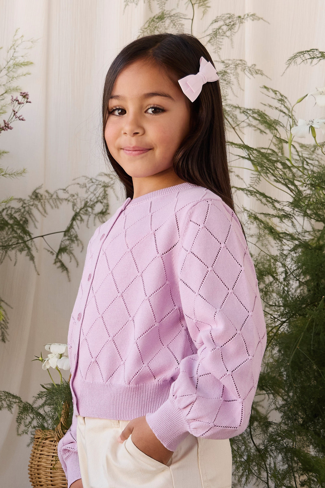 Lilah Cardigan - Orchid Dream Childrens Cardigan from Jamie Kay USA