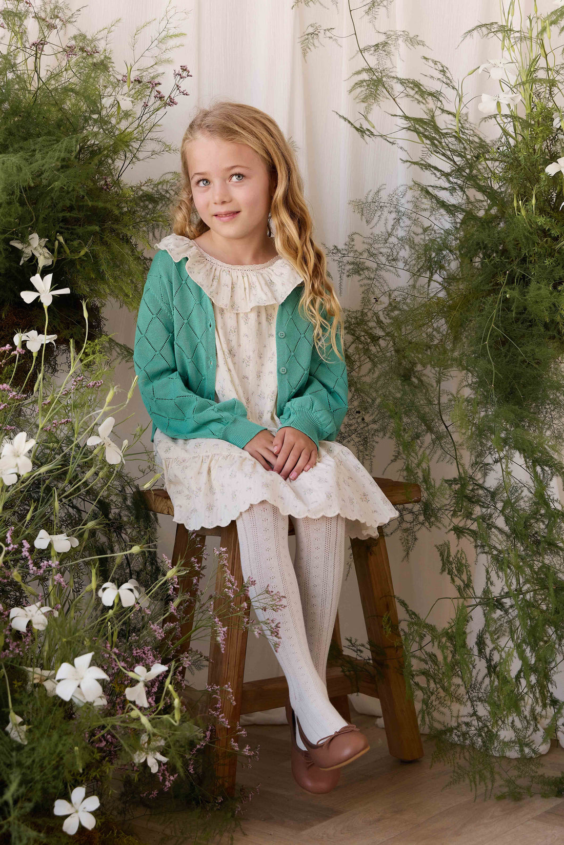 Organic Cotton Cassidy Dress - Justine Orchid Childrens Dress from Jamie Kay USA