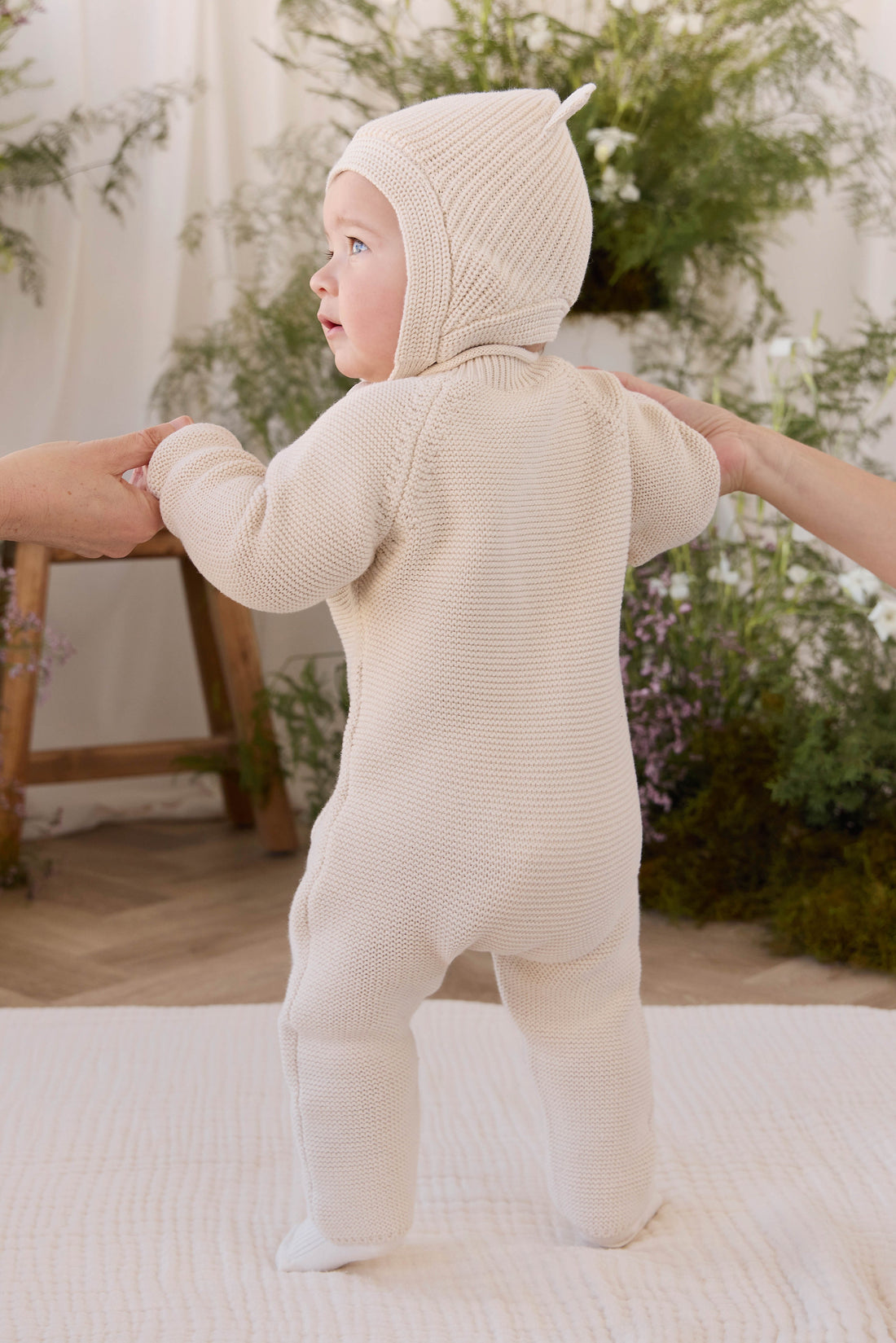 Cameron Knitted Onepiece - Vanilla Childrens Onepiece from Jamie Kay USA