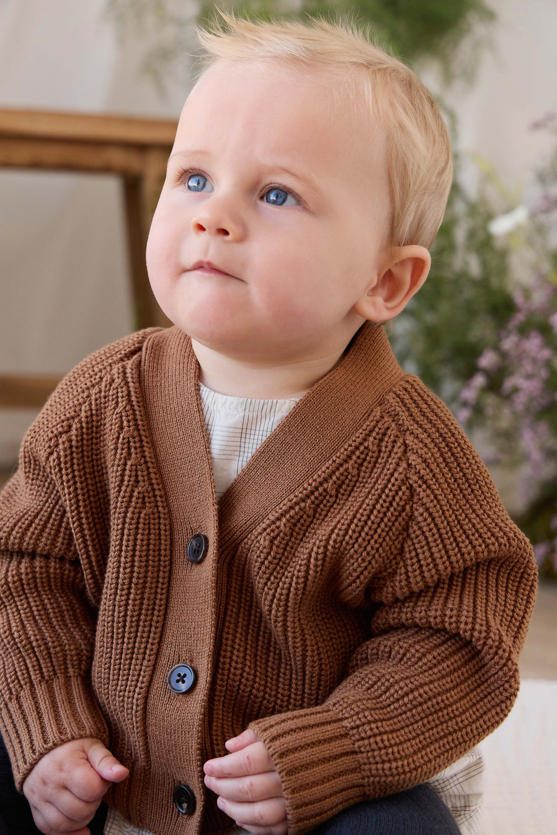 Cooper Knitted Cardigan - Butterscotch Childrens Cardigan from Jamie Kay USA