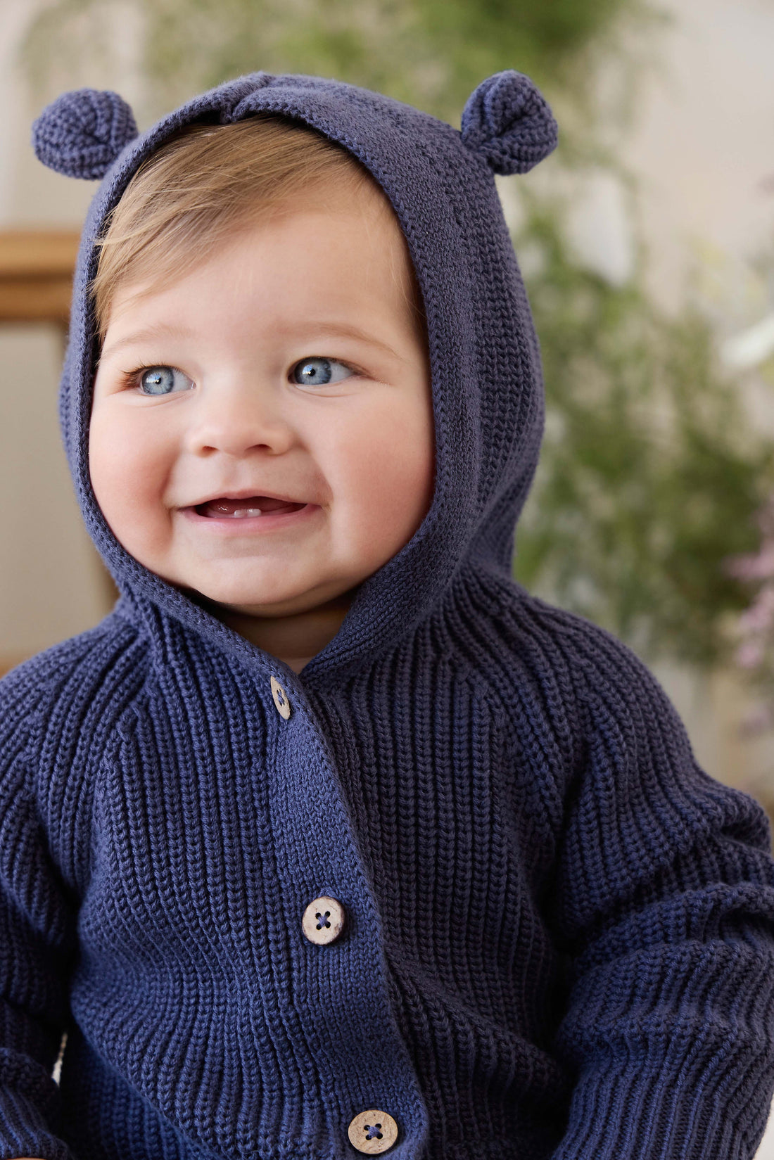 Bear Knit Onepiece - Marine Childrens Onepiece from Jamie Kay USA