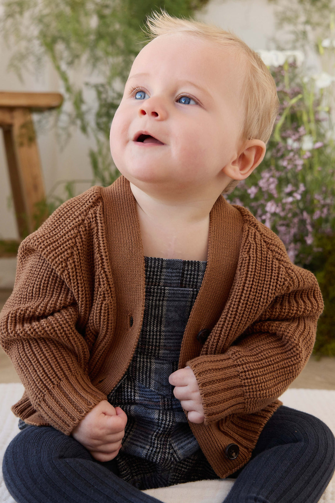 Ira Playsuit - Checked Cotton Childrens Playsuit from Jamie Kay USA