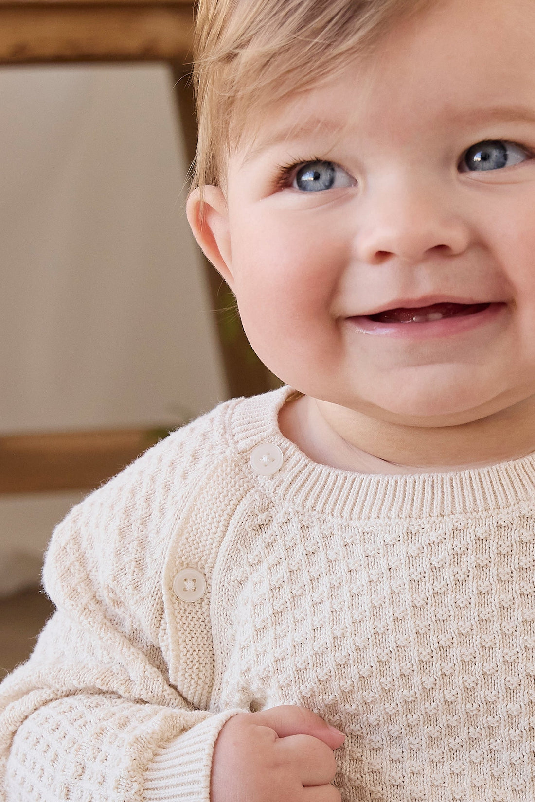 Parker Knit Jumper - Vanilla Childrens Jumper from Jamie Kay USA