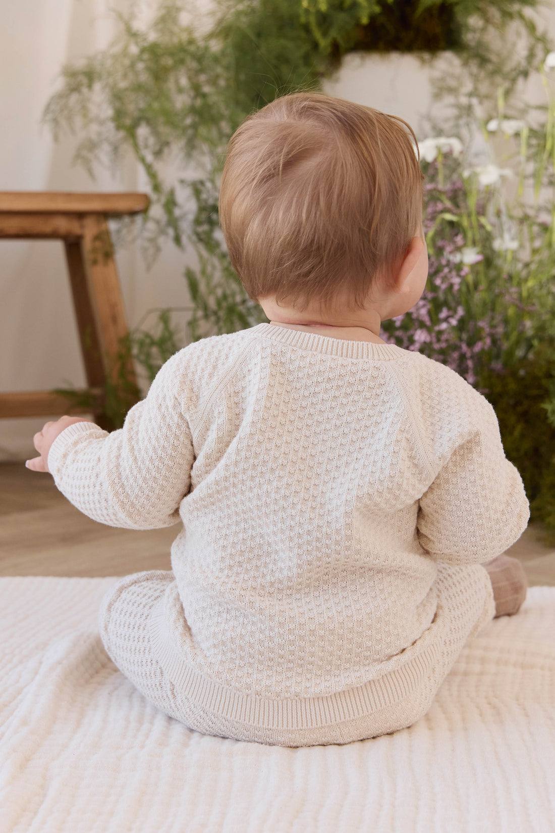 Parker Knit Pant - Vanilla Childrens Pants from Jamie Kay USA