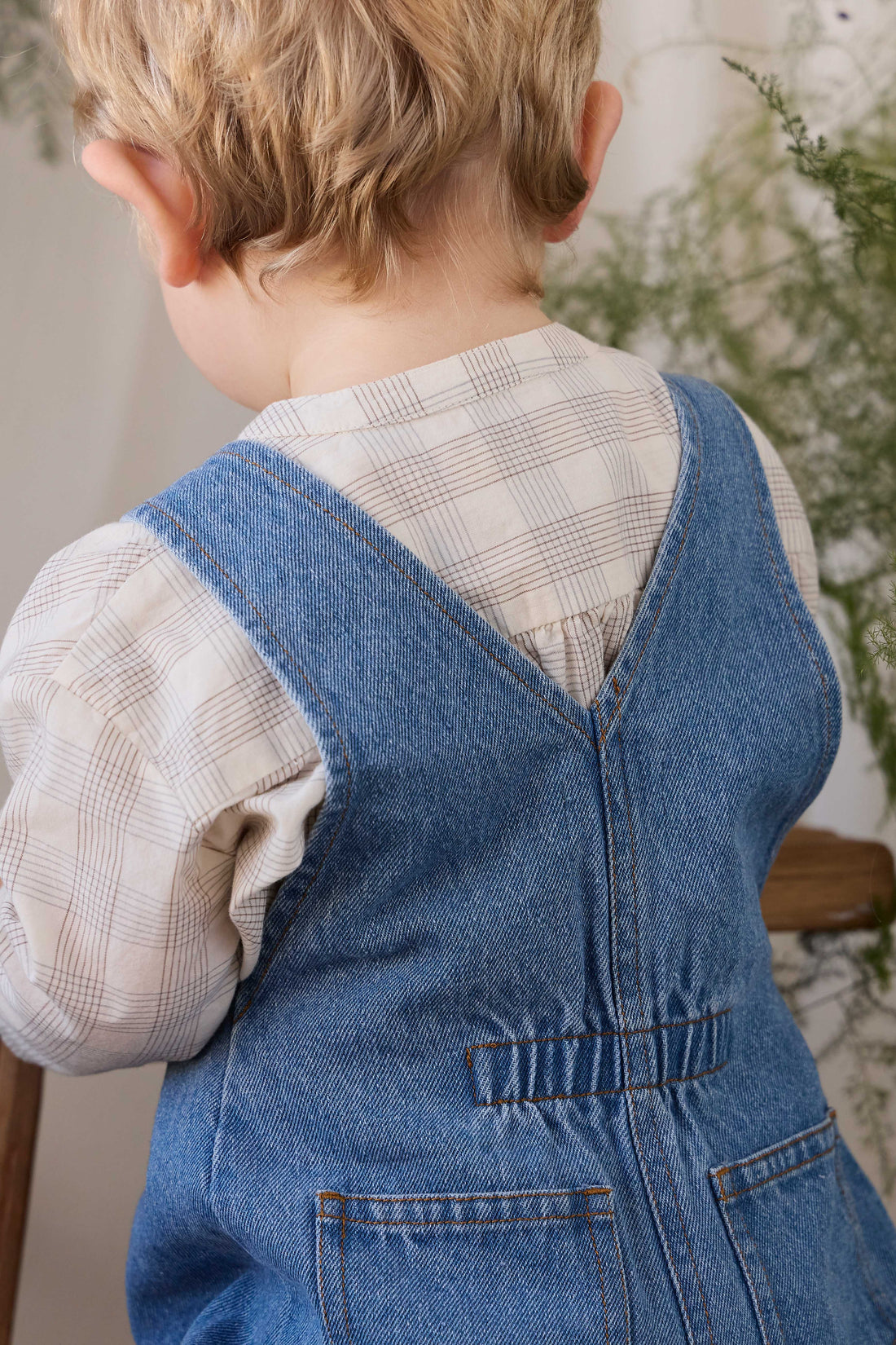 Stefan Denim Playsuit - Heritage Denim Childrens Playsuit from Jamie Kay USA