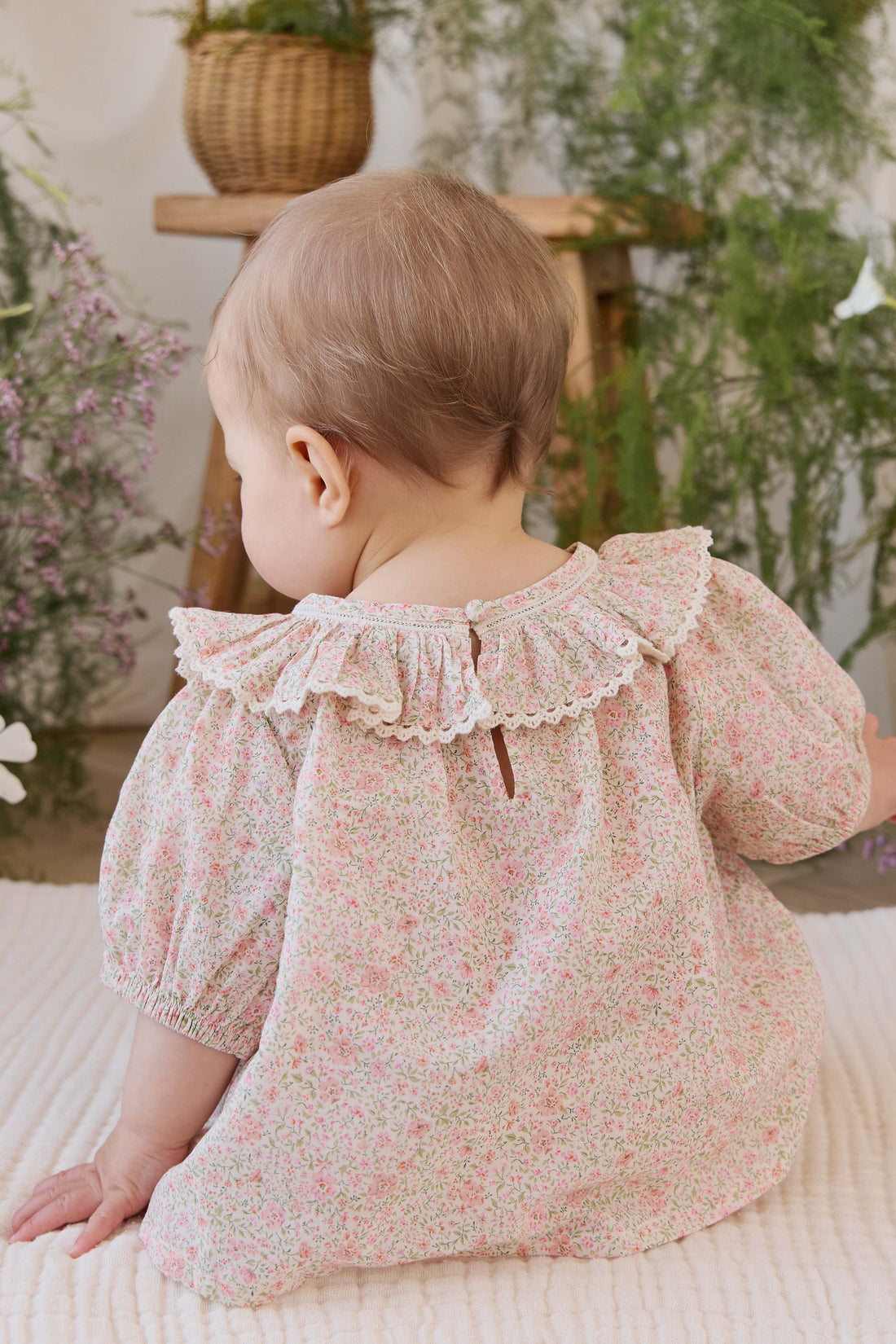 Organic Cotton Misty Top - Flora Pink Childrens Top from Jamie Kay USA