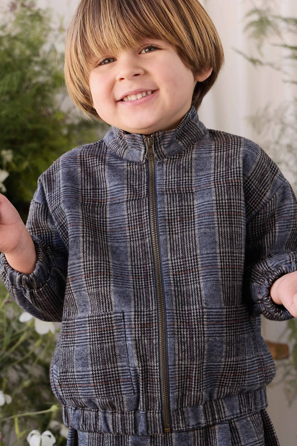 Campbell Jacket - Checked Cotton Childrens Jacket from Jamie Kay USA