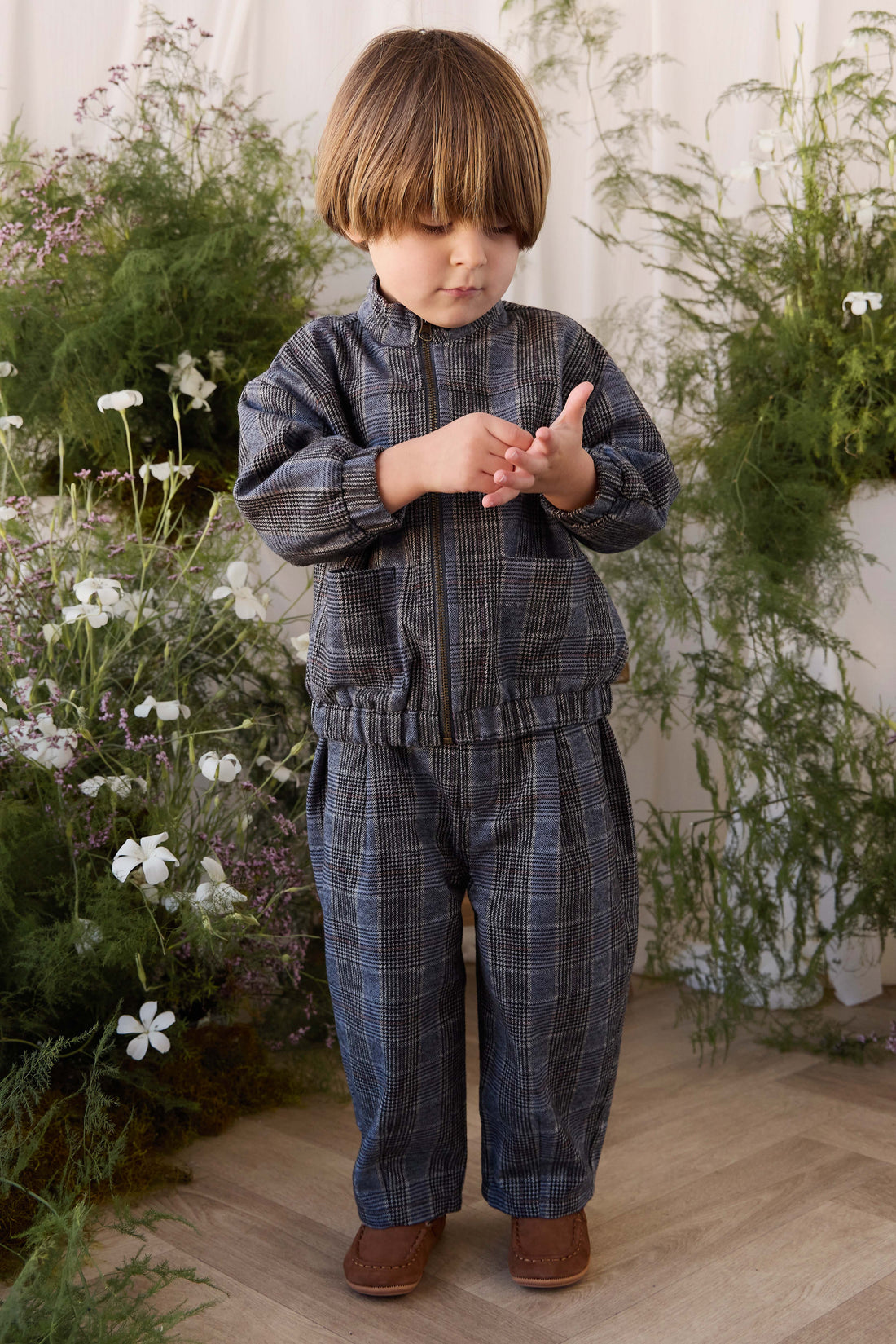 Campbell Jacket - Checked Cotton Childrens Jacket from Jamie Kay USA