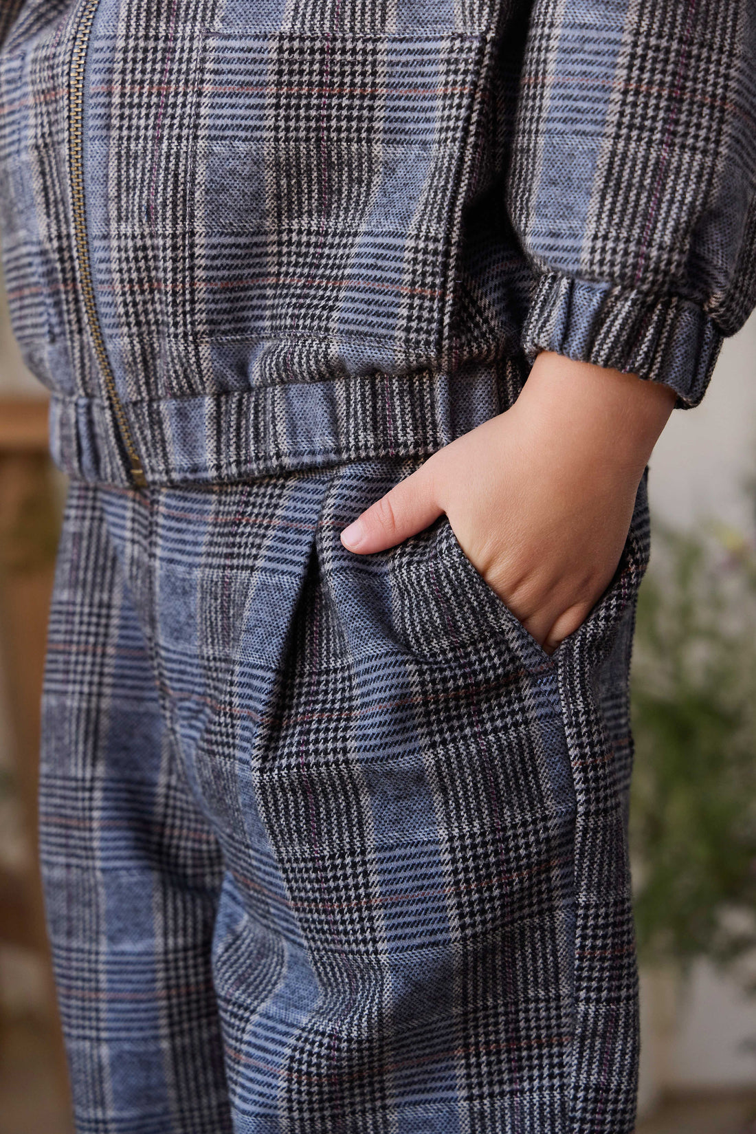 Campbell Pants - Checked Cotton Childrens Pant from Jamie Kay USA