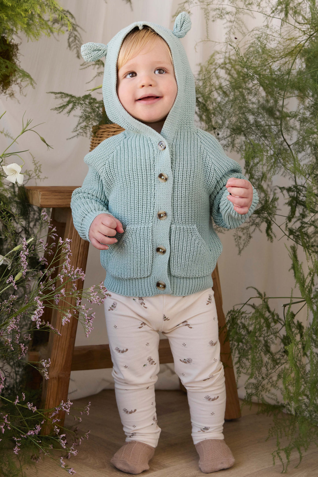 Bear Cardigan - Reef Childrens Cardigan from Jamie Kay USA