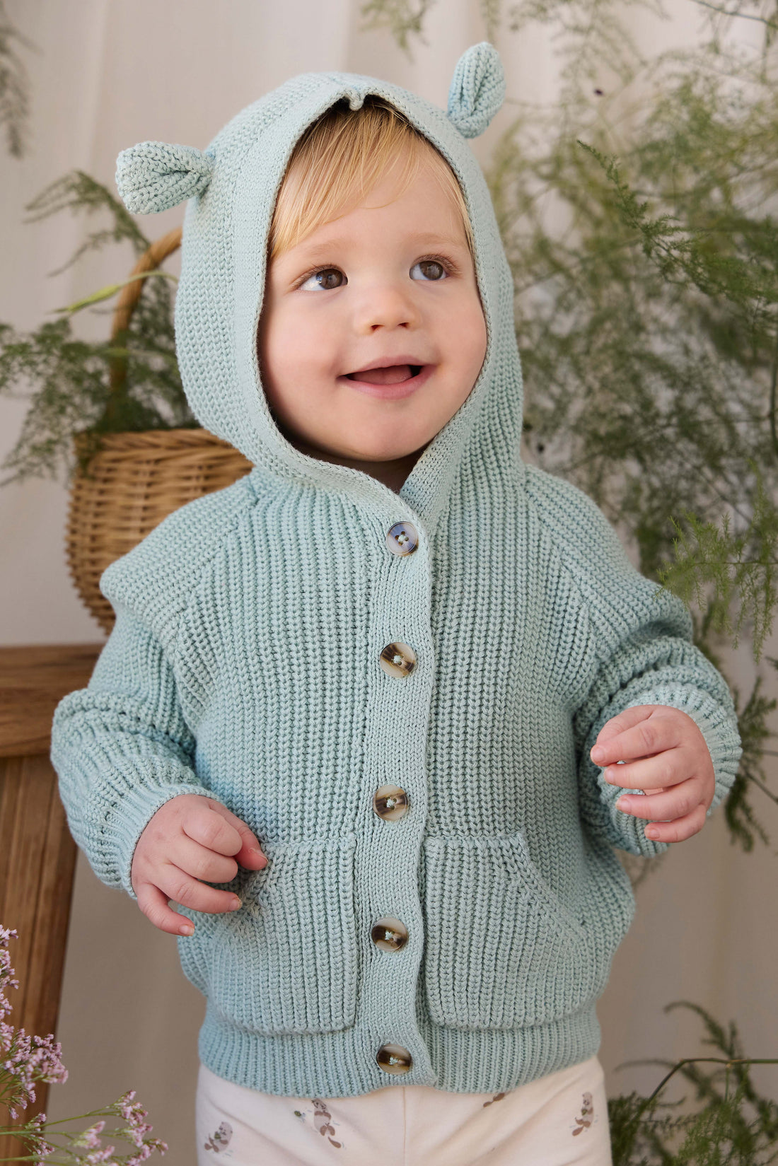 Bear Cardigan - Reef Childrens Cardigan from Jamie Kay USA