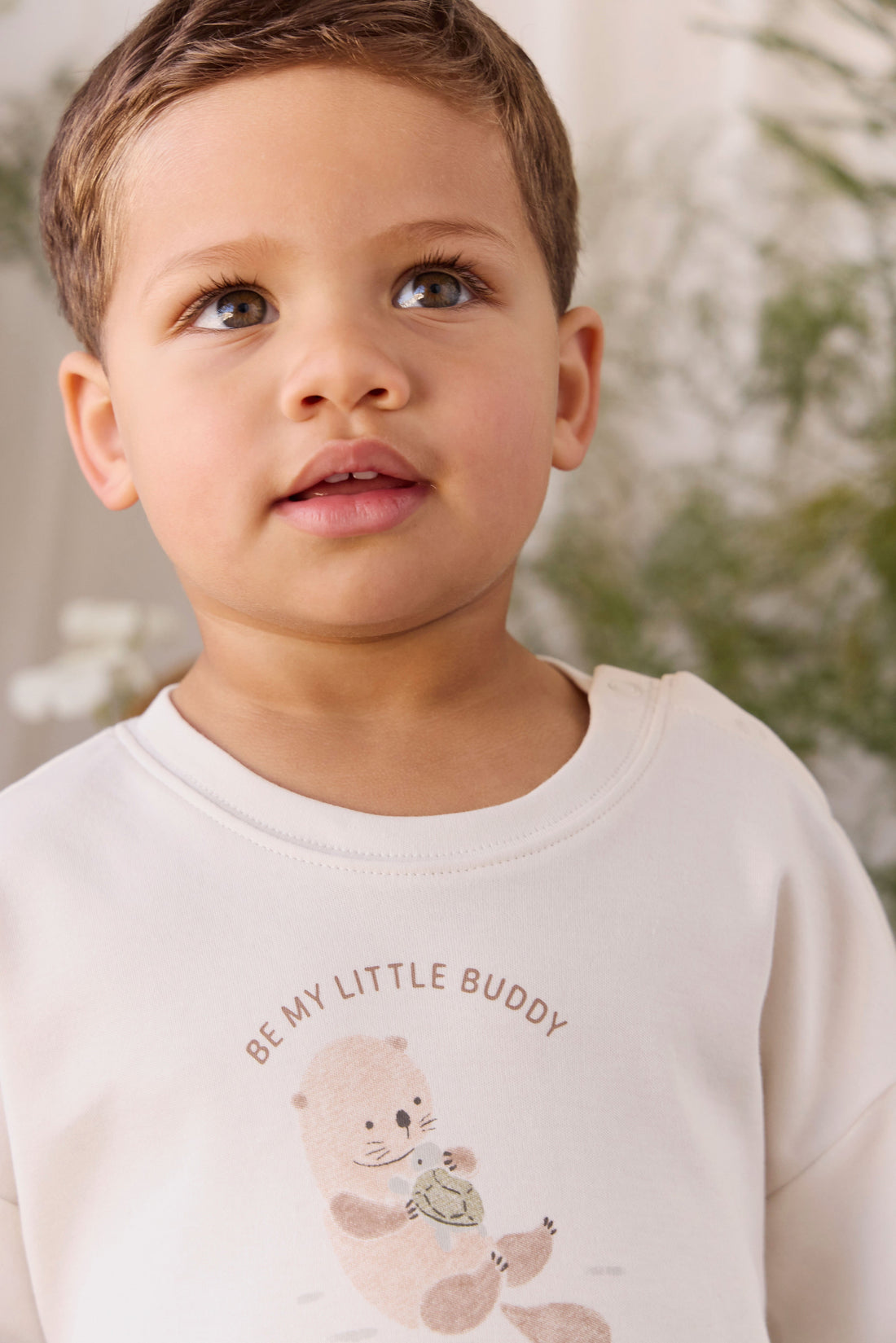 Pima Cotton Edward Tee - Otter Buddy Cloud Childrens Top from Jamie Kay USA