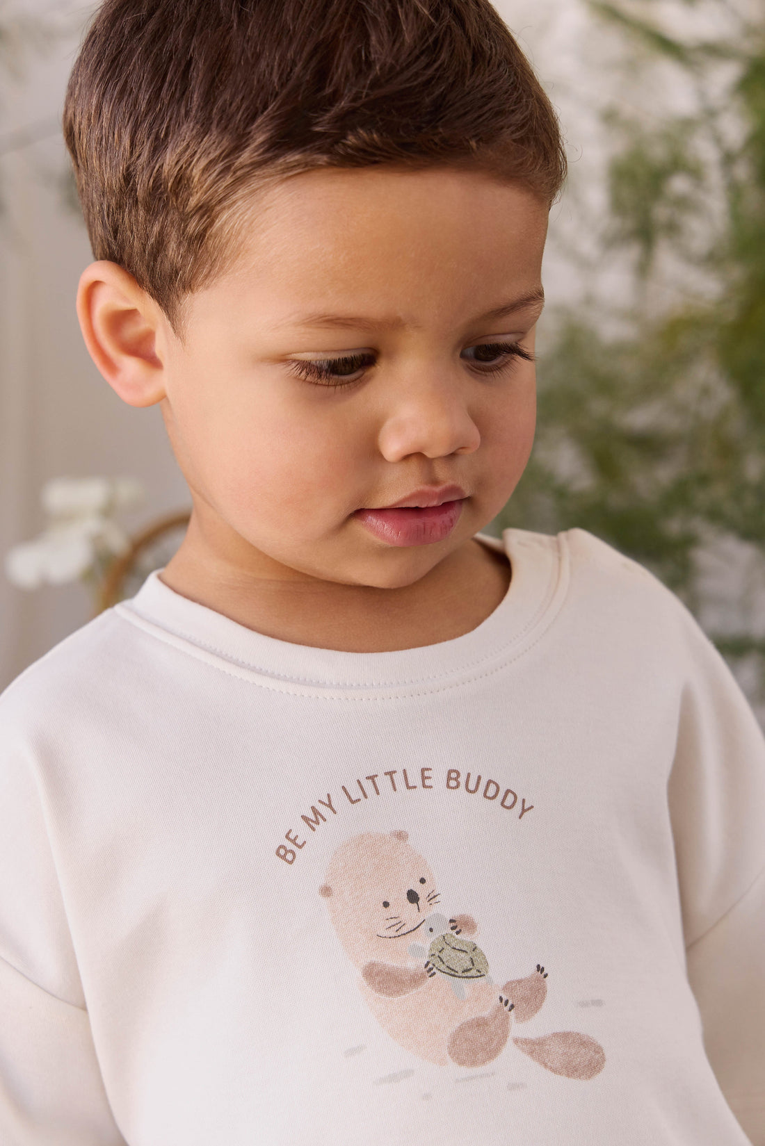 Pima Cotton Edward Tee - Otter Buddy Cloud Childrens Top from Jamie Kay USA