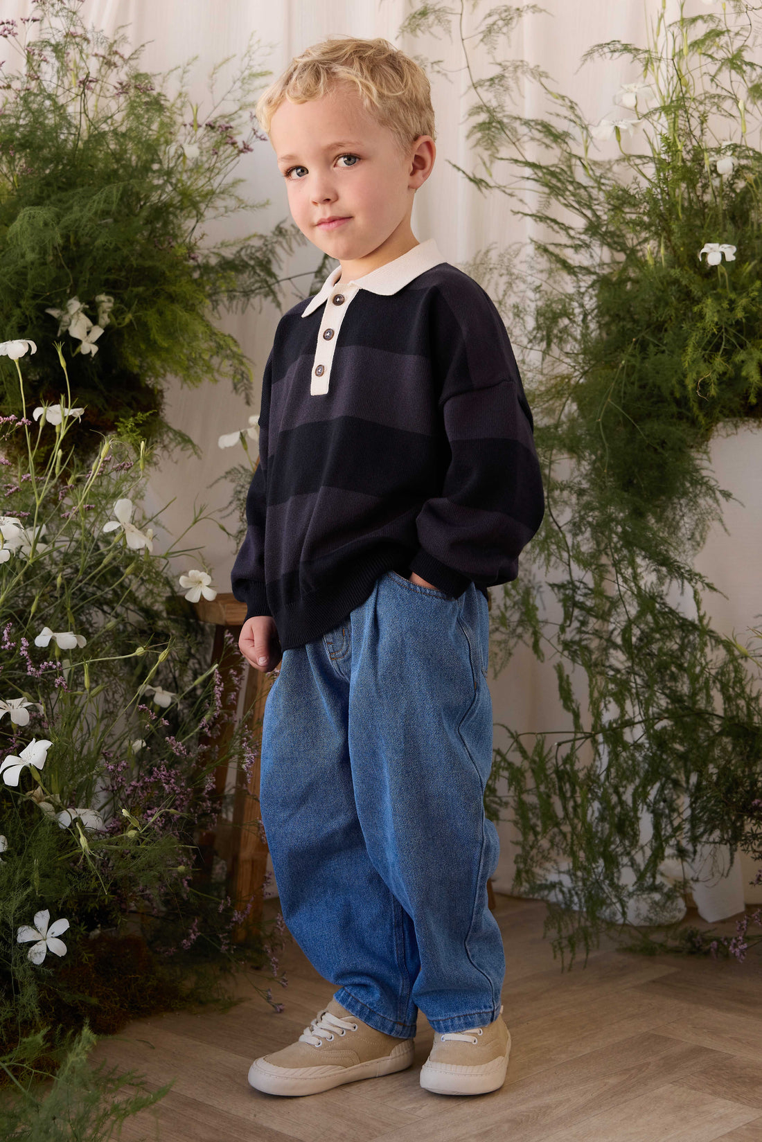 Rowan Knit Jumper - Rowan Stripe Childrens Jumper from Jamie Kay USA