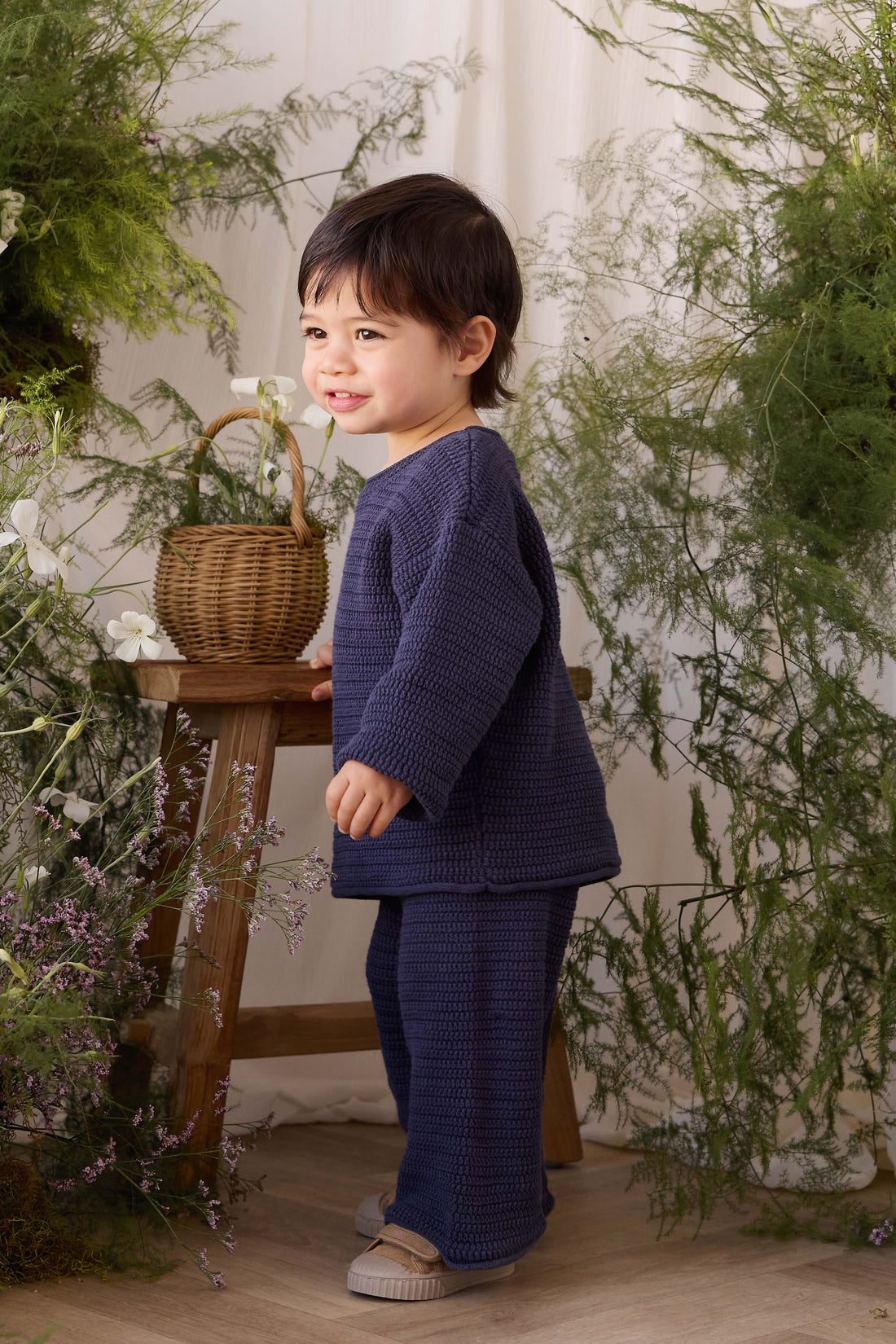 Eugene Knitted Jumper - Marine Childrens Jumper from Jamie Kay USA