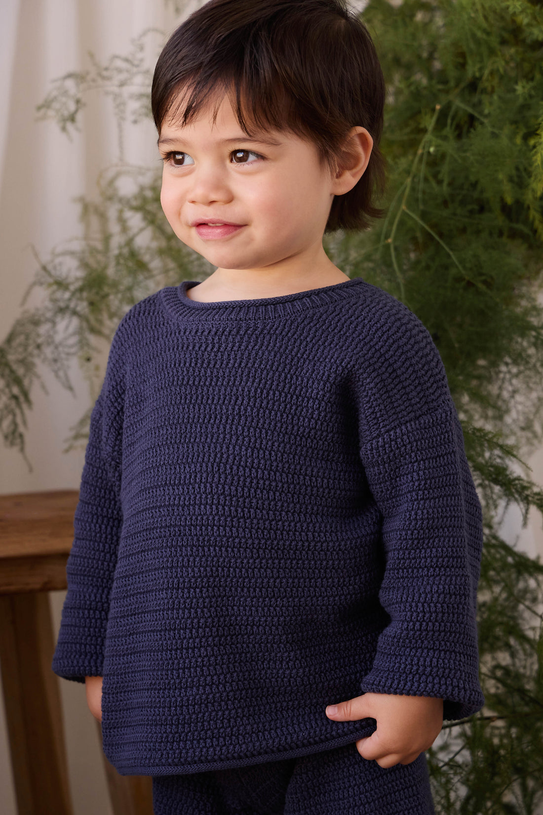 Eugene Knitted Jumper - Marine Childrens Jumper from Jamie Kay USA