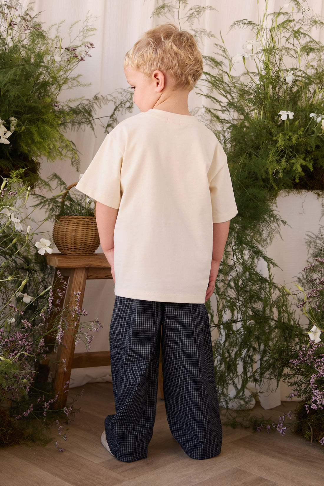 Organic Cotton Bjorn Tee - Cloud Childrens Top from Jamie Kay USA