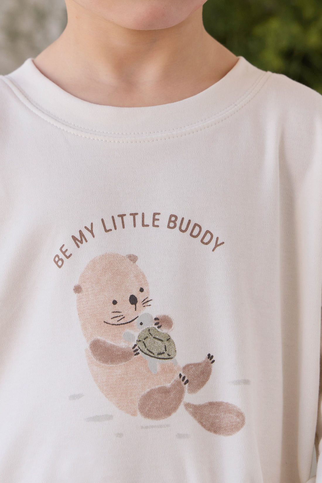 Pima Cotton Edward Long Sleeve Top - Otter Buddy Cloud Childrens Top from Jamie Kay USA