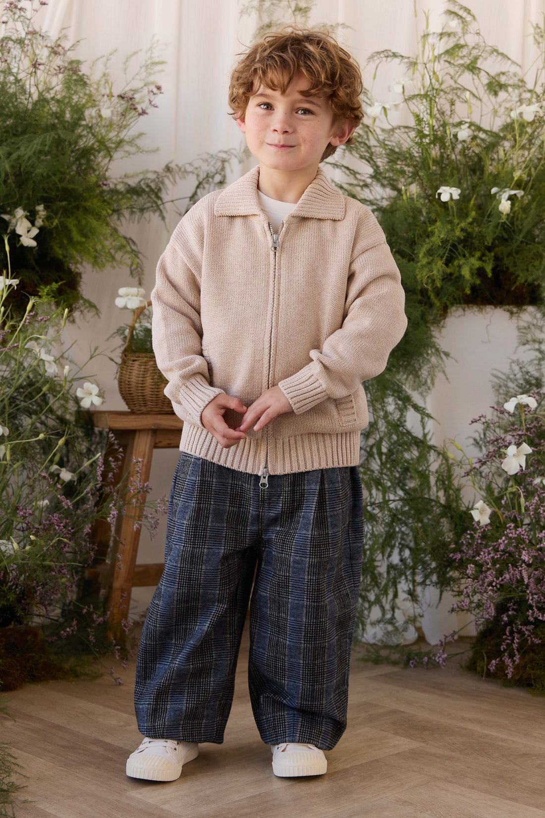 Campbell Pants - Checked Cotton Childrens Pant from Jamie Kay USA