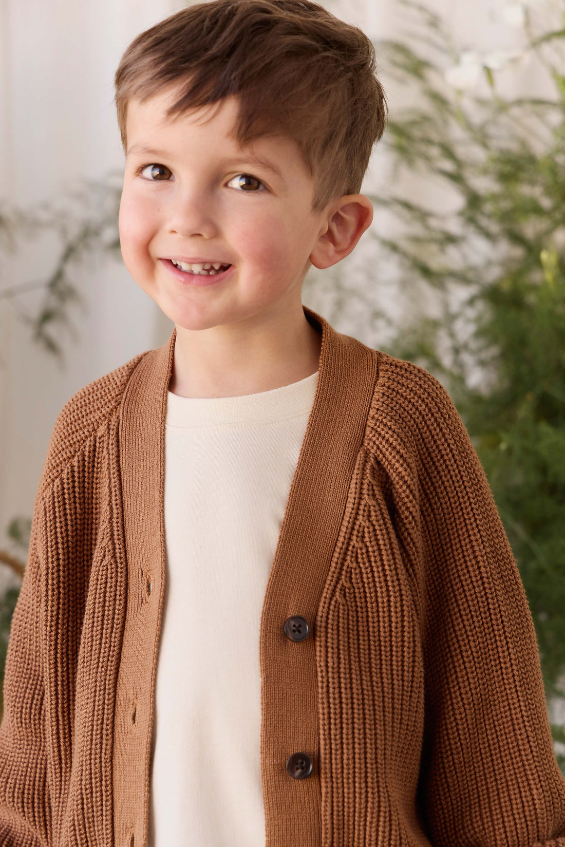 Cooper Knitted Cardigan - Butterscotch Childrens Cardigan from Jamie Kay USA