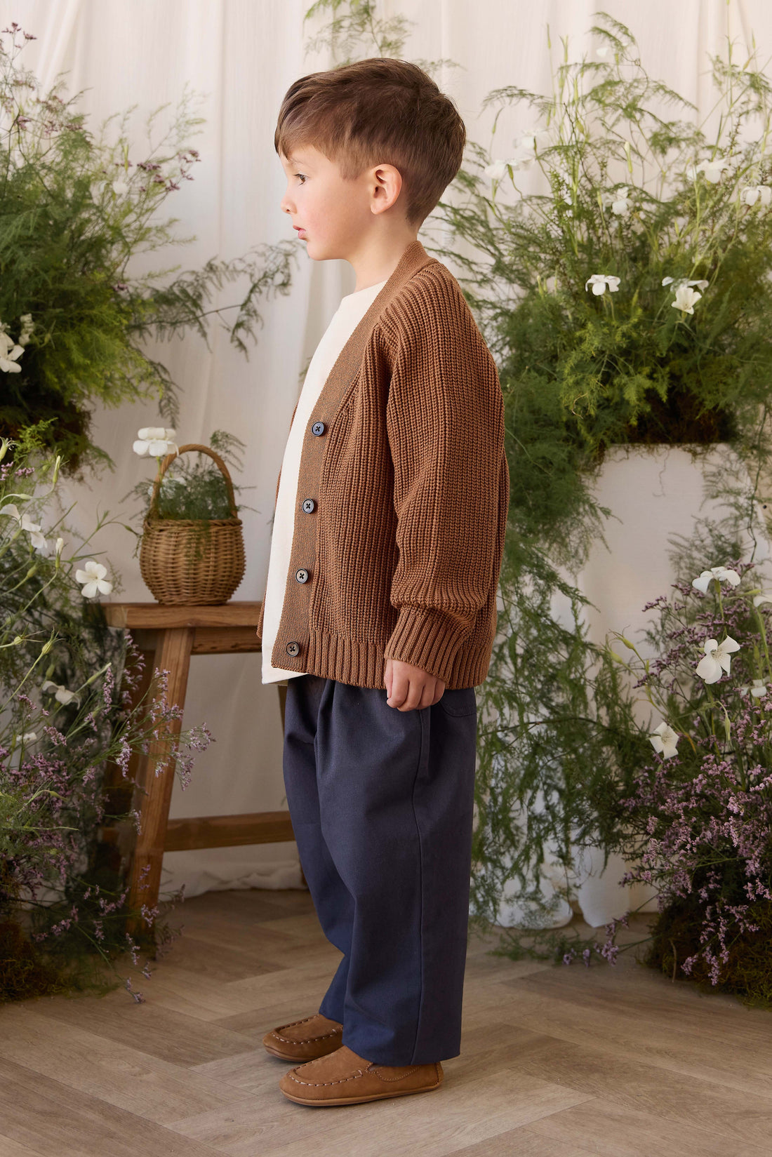 Cooper Knitted Cardigan - Butterscotch Childrens Cardigan from Jamie Kay USA