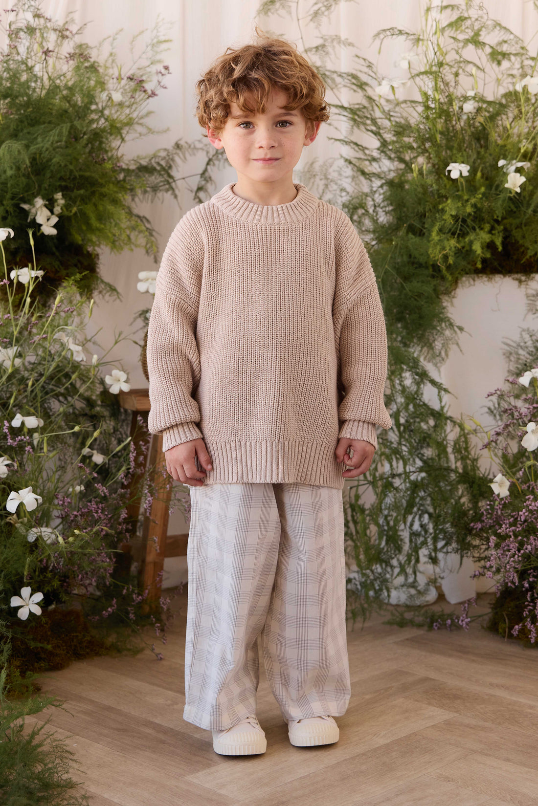 Johan Knit Jumper - Wheat Childrens Jumper from Jamie Kay USA