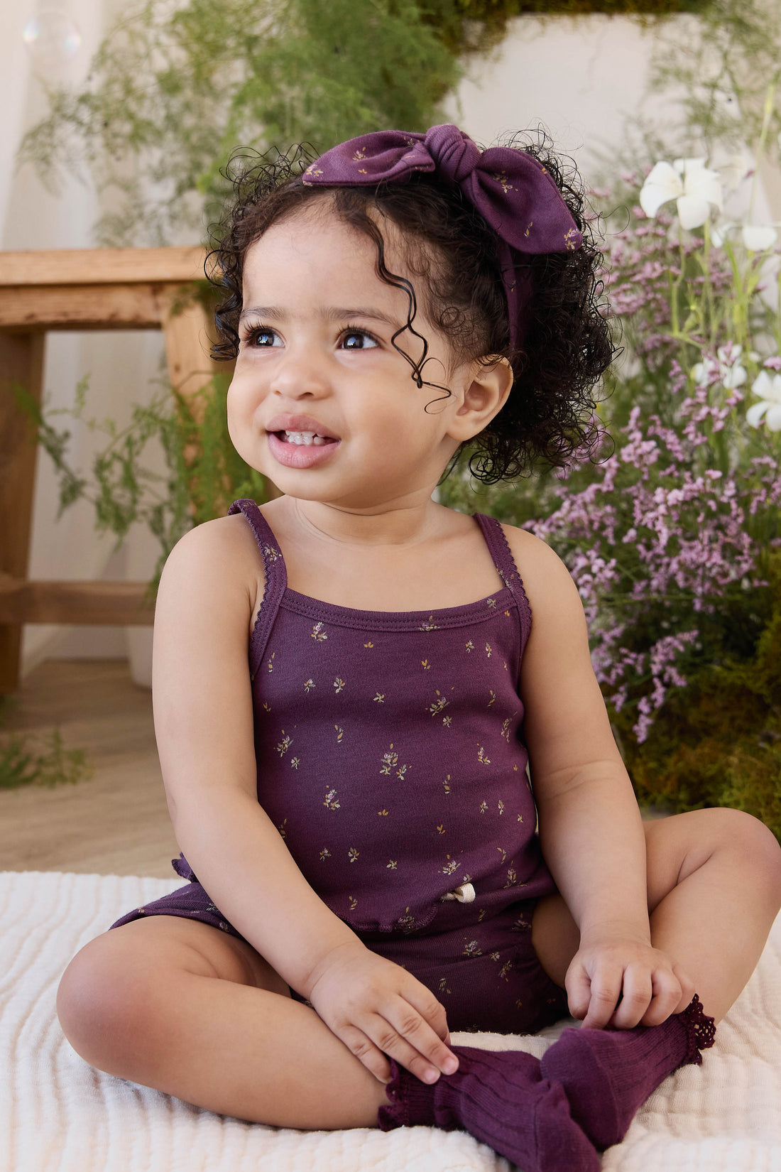 Organic Cotton Bebe Singlet - Dina Fig Childrens Singlet from Jamie Kay USA
