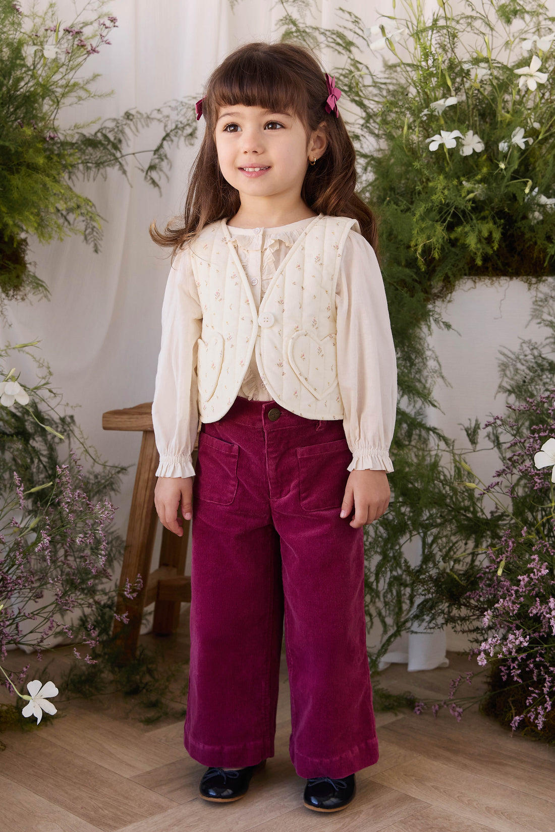 Organic Cotton Maylah Blouse - Vanilla Childrens Top from Jamie Kay USA