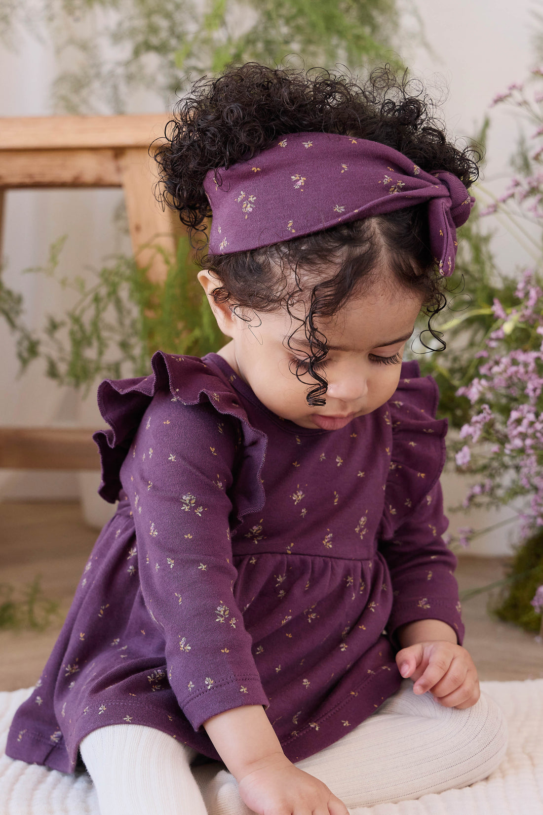 Organic Cotton Vivienne Playsuit - Dina Fig Childrens Playsuit from Jamie Kay USA