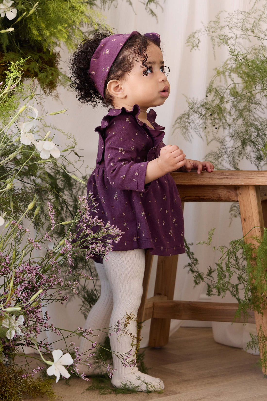 Organic Cotton Vivienne Playsuit - Dina Fig Childrens Playsuit from Jamie Kay USA