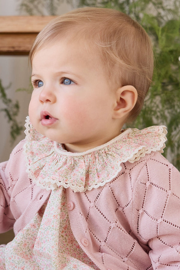Lilah Cardigan - Shell Pink Childrens Cardigan from Jamie Kay USA