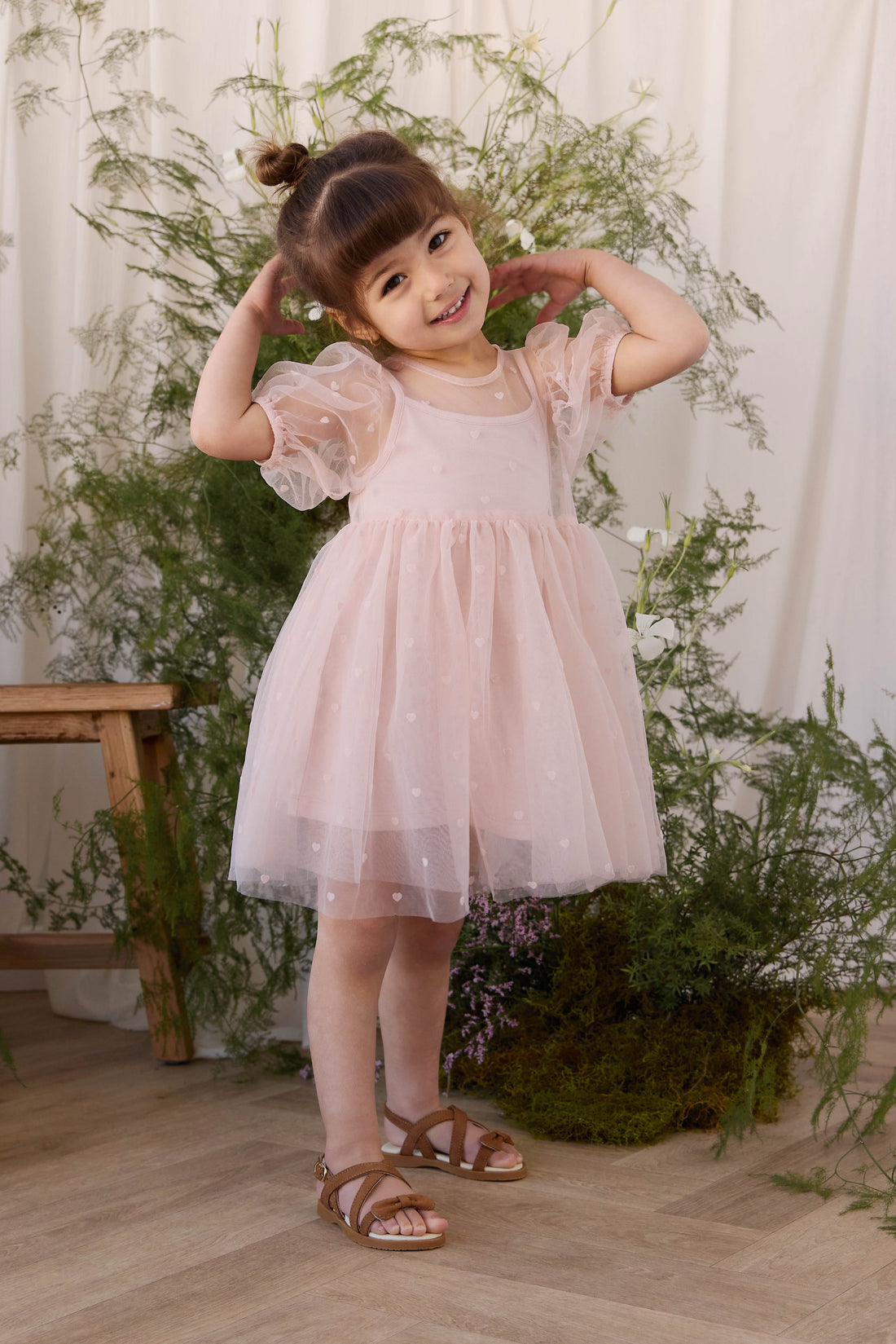Zoella Tulle Dress - Petite Heart Rosie Childrens Dress from Jamie Kay USA