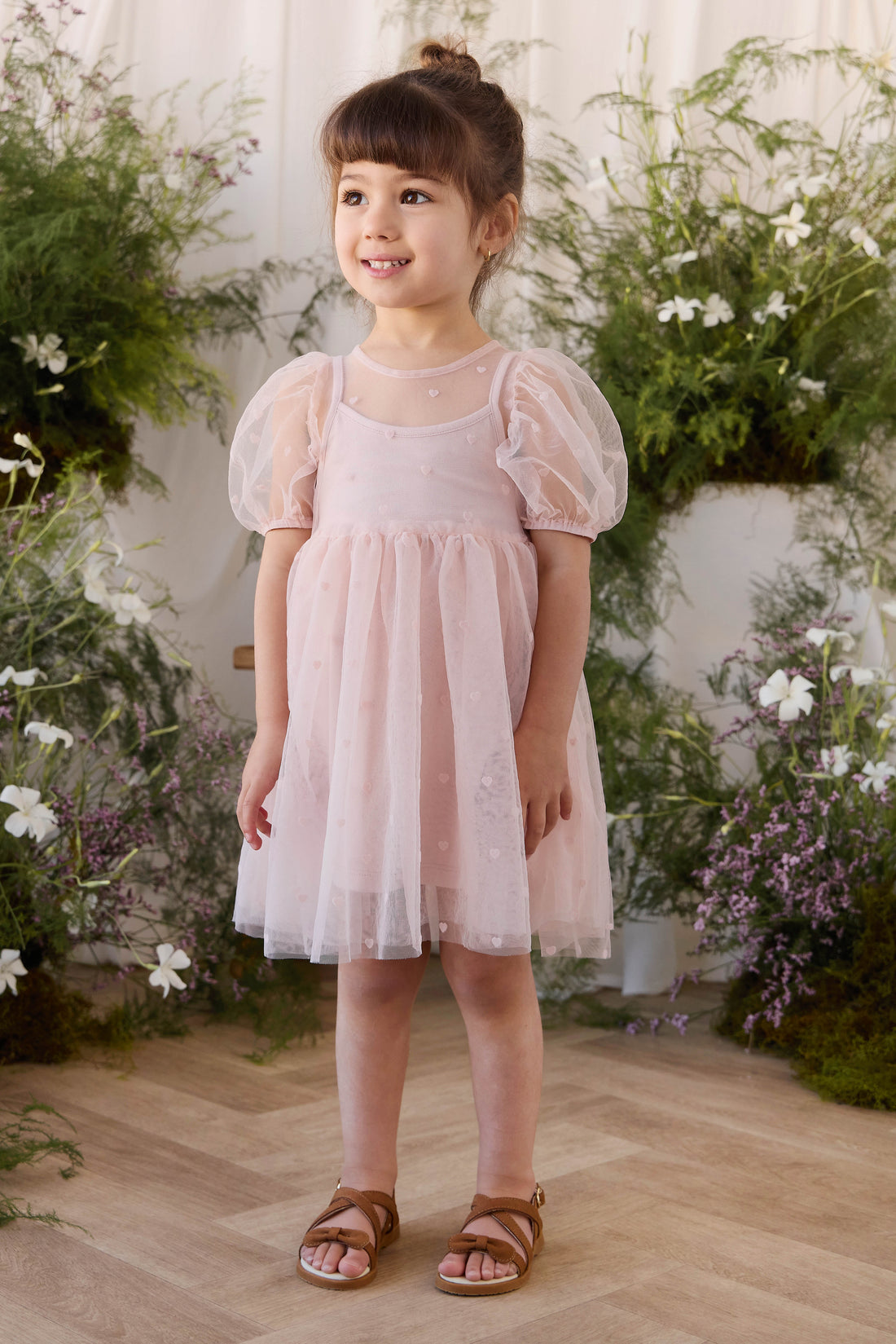 Zoella Tulle Dress - Petite Heart Rosie Childrens Dress from Jamie Kay USA