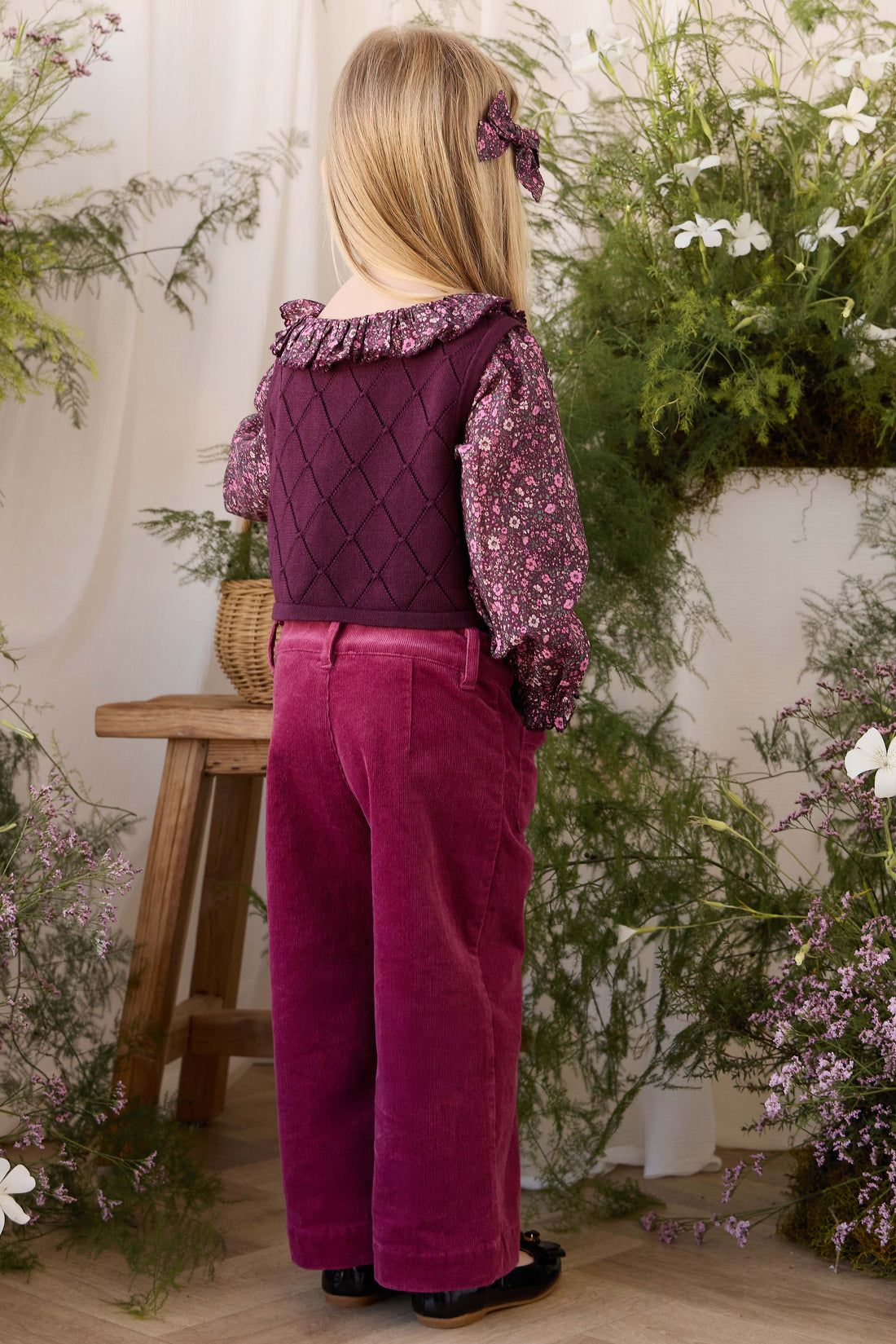 Lilah Knitted Vest - Fig Childrens Vest from Jamie Kay USA