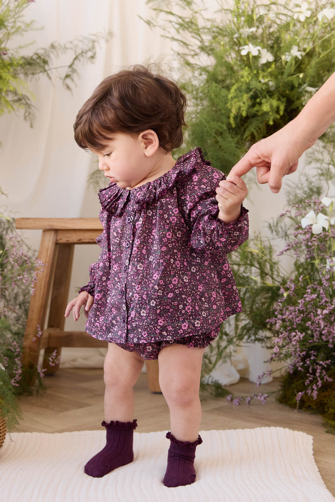Organic Cotton Frill Bloomer - Flora Fig Childrens Bloomer from Jamie Kay USA
