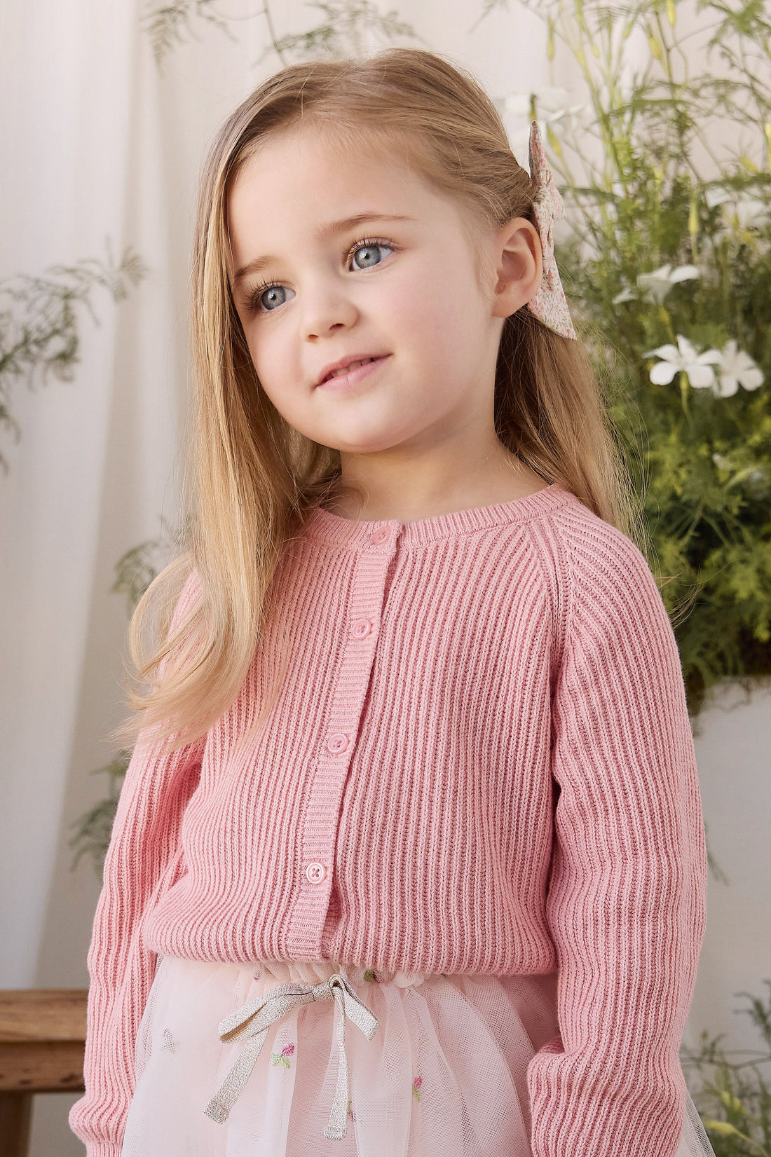 Matilda Cardigan - Pale Blush Childrens Cardigan from Jamie Kay USA