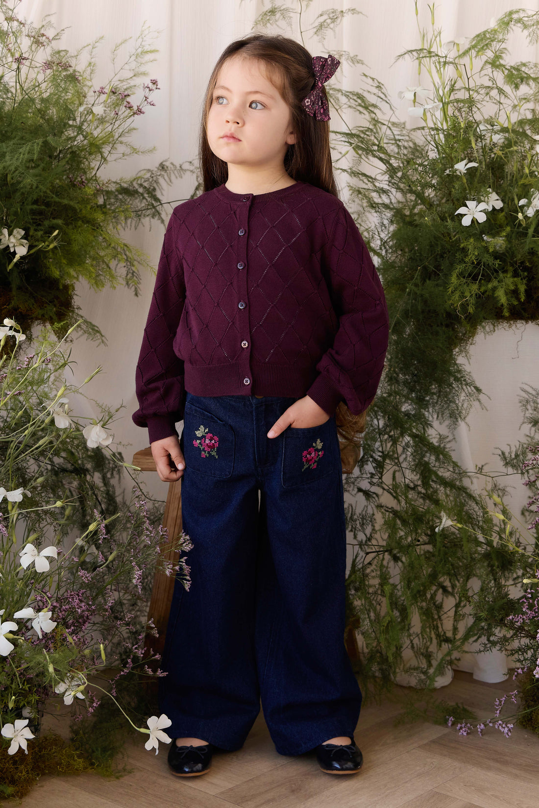 Lilah Cardigan - Fig Childrens Cardigan from Jamie Kay USA