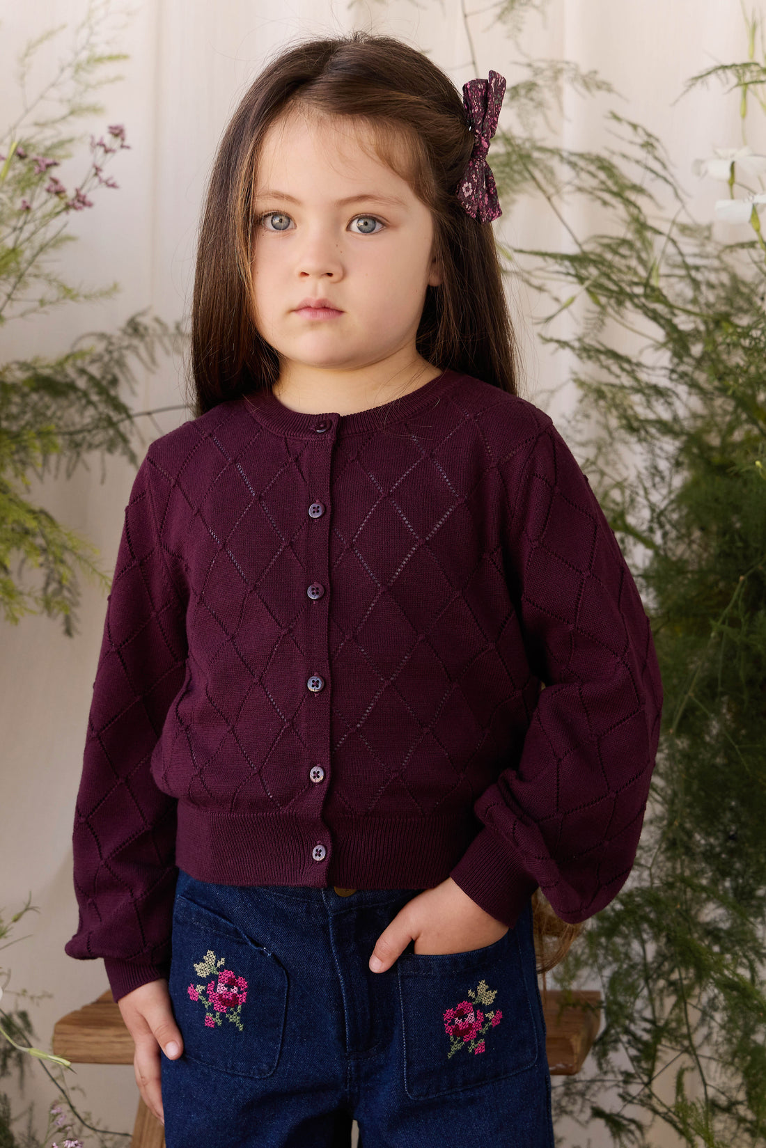 Lilah Cardigan - Fig Childrens Cardigan from Jamie Kay USA