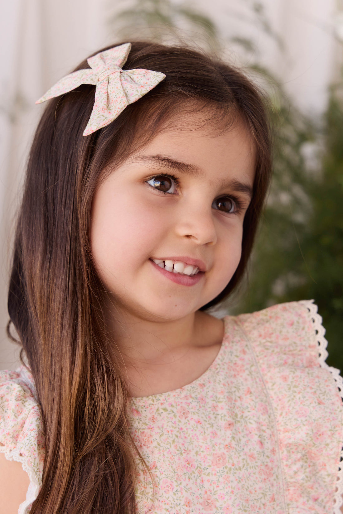 Organic Cotton Helene Dress - Flora Pink Childrens Dress from Jamie Kay USA
