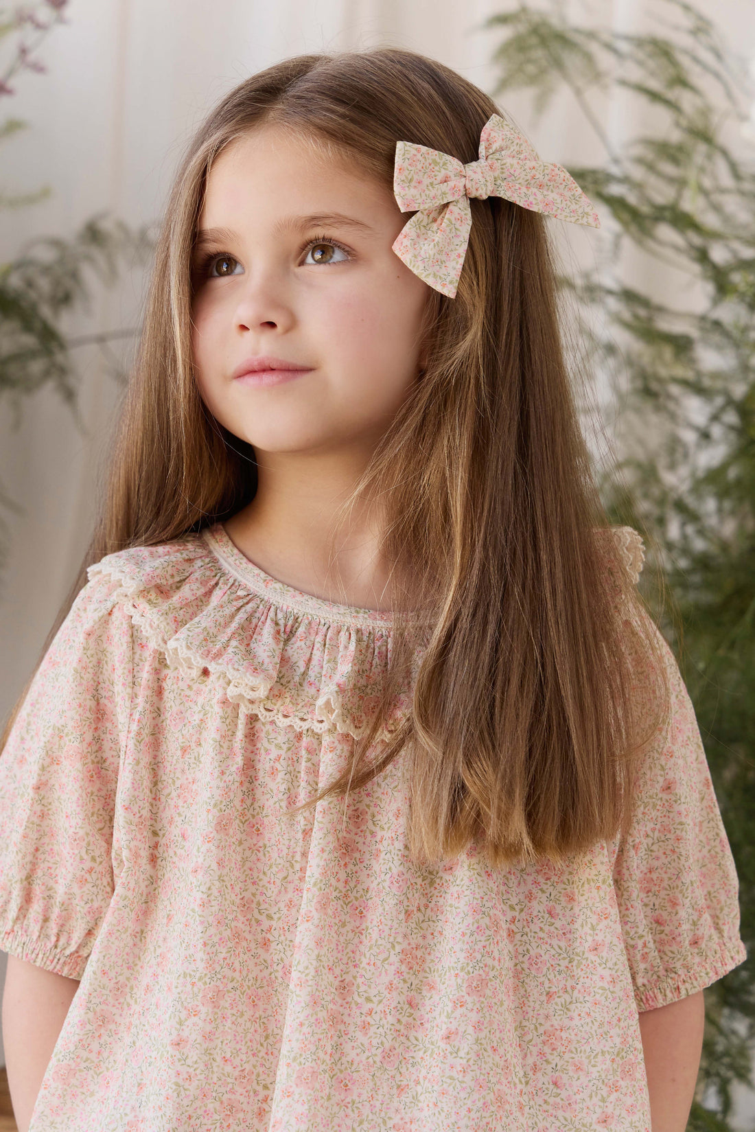 Organic Cotton Misty Top - Flora Pink Childrens Top from Jamie Kay USA