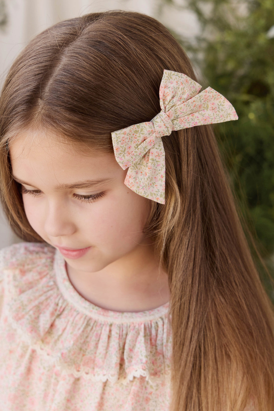 Dovie Bow - Flora Pink Childrens Bow from Jamie Kay USA