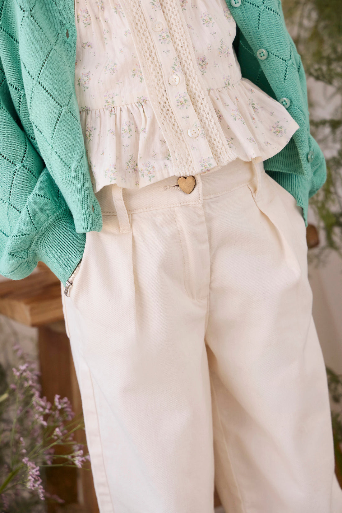 Nicolette Pant - Natural Childrens Pants from Jamie Kay USA