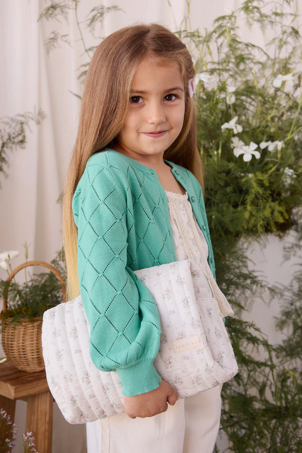 Adelaide Quilted Pouch - Justine Orchid Childrens Bag from Jamie Kay USA
