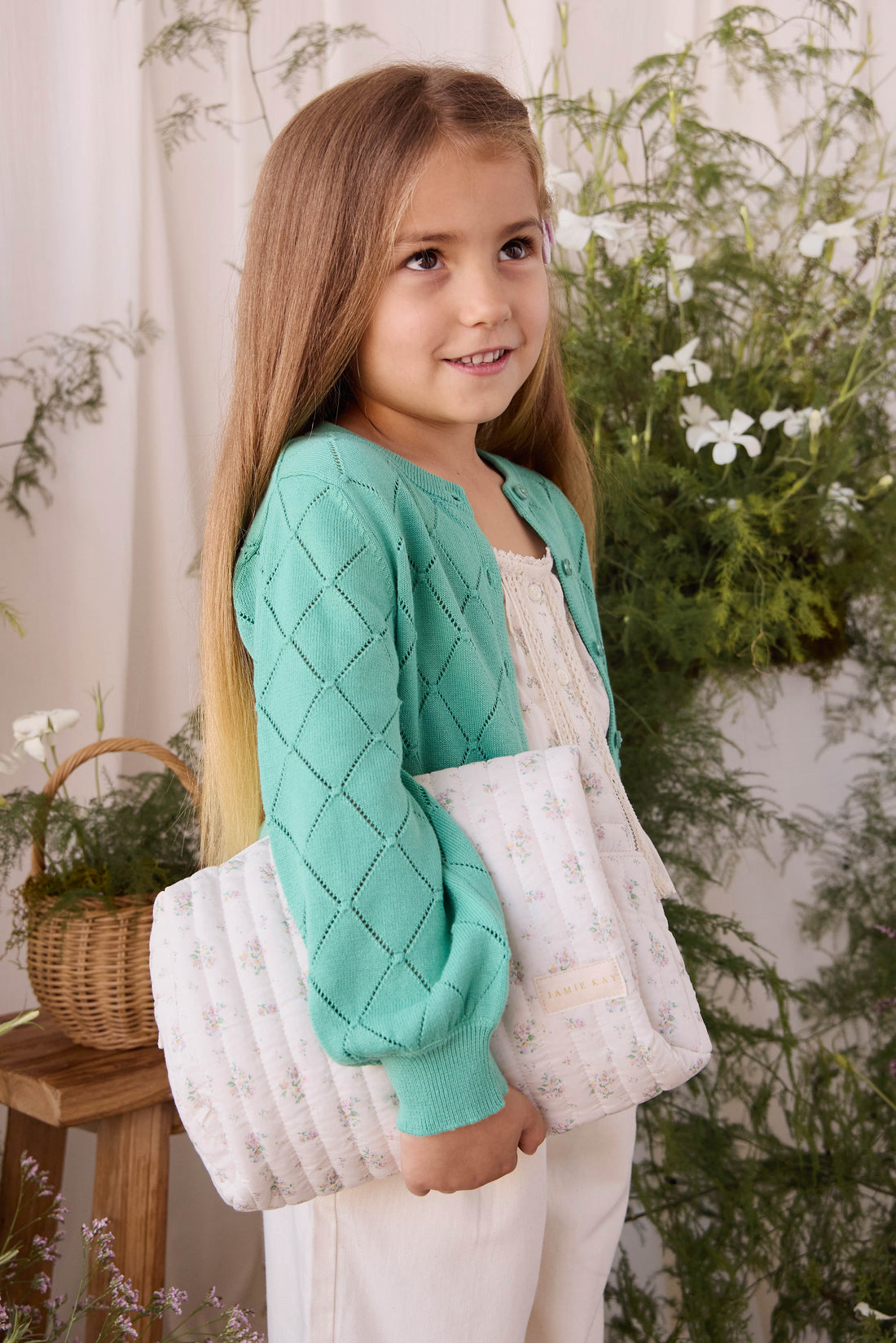 Adelaide Quilted Pouch - Justine Orchid Childrens Bag from Jamie Kay USA