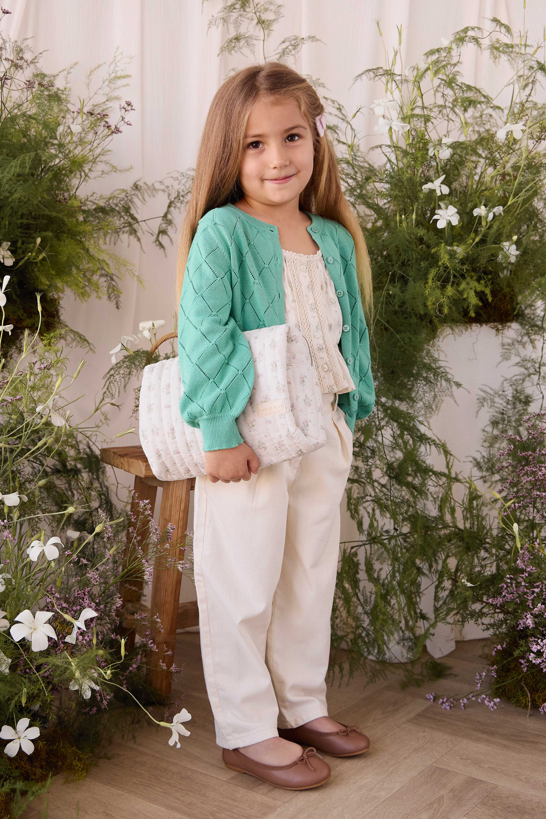 Adelaide Quilted Pouch - Justine Orchid Childrens Bag from Jamie Kay USA